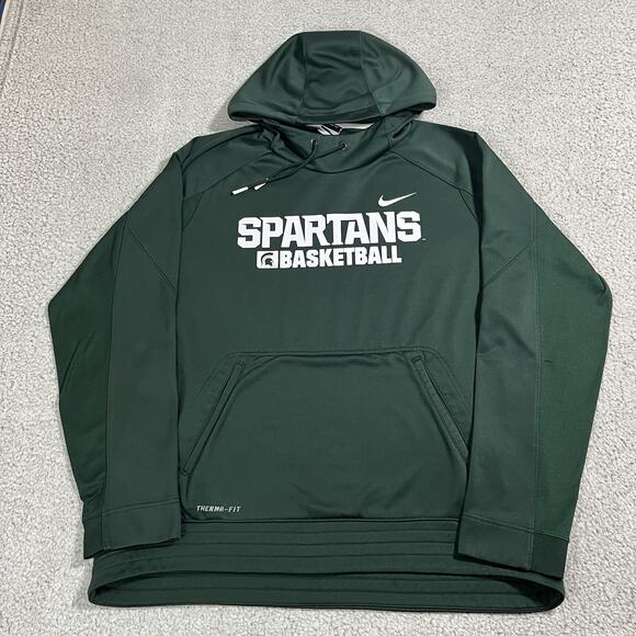 Michigan State Spartans Hoodie Mens Large Nike Elite Sweatshirt Team Issued - Picture 1 of 14